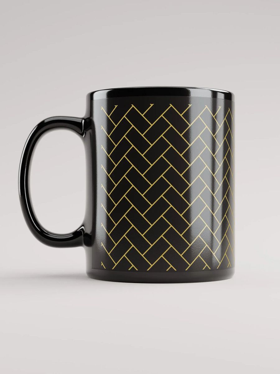 Gold Bricks Pattern Design Black Mug product image (12)