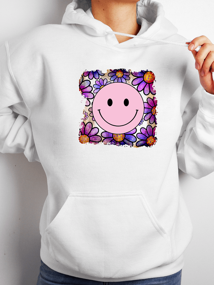 Light Pink Smiley Face Hoodie product image (1)