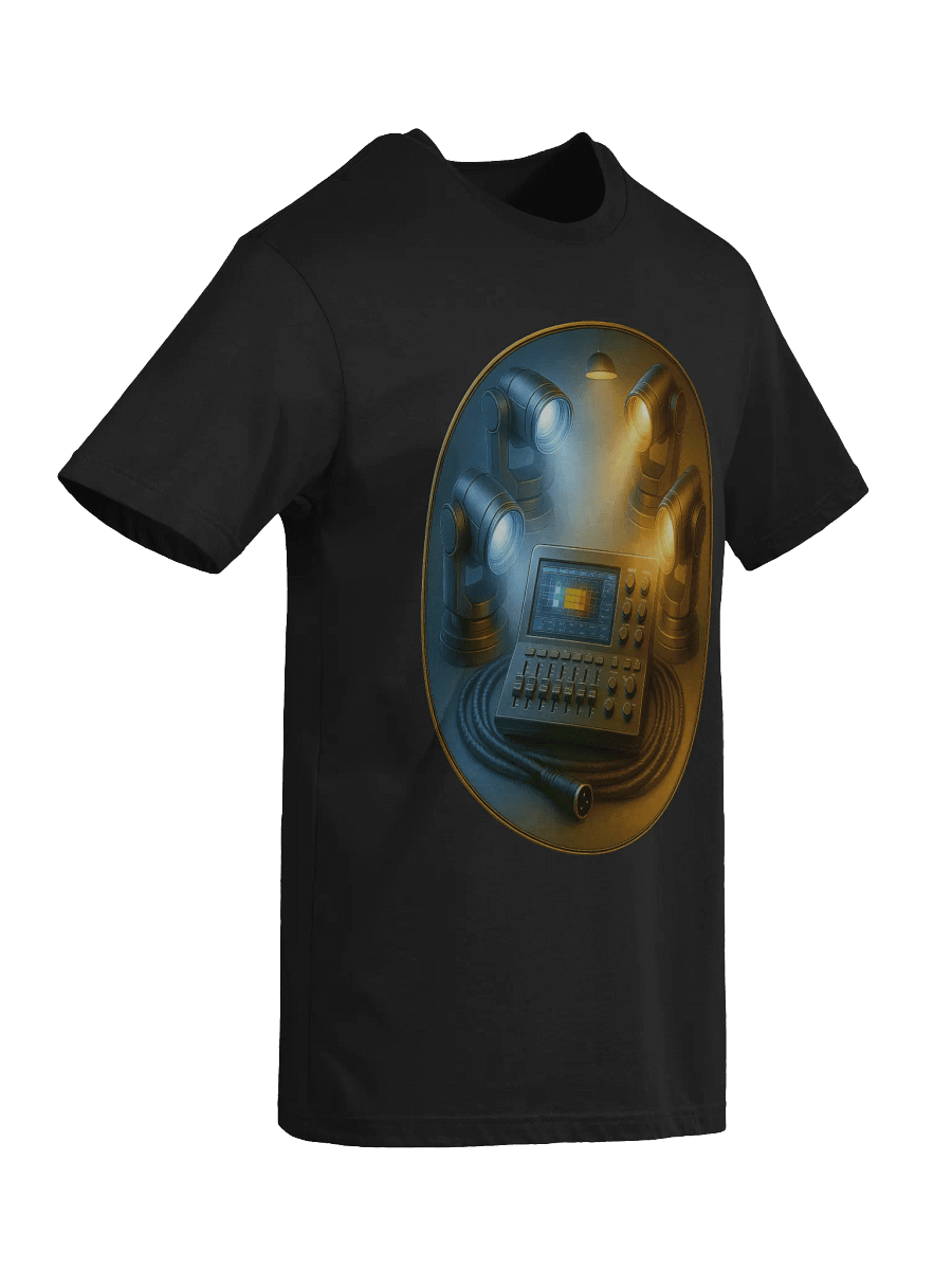 Theatrically Jerry: Light Console Black Cotton T-Shirt product image (5)
