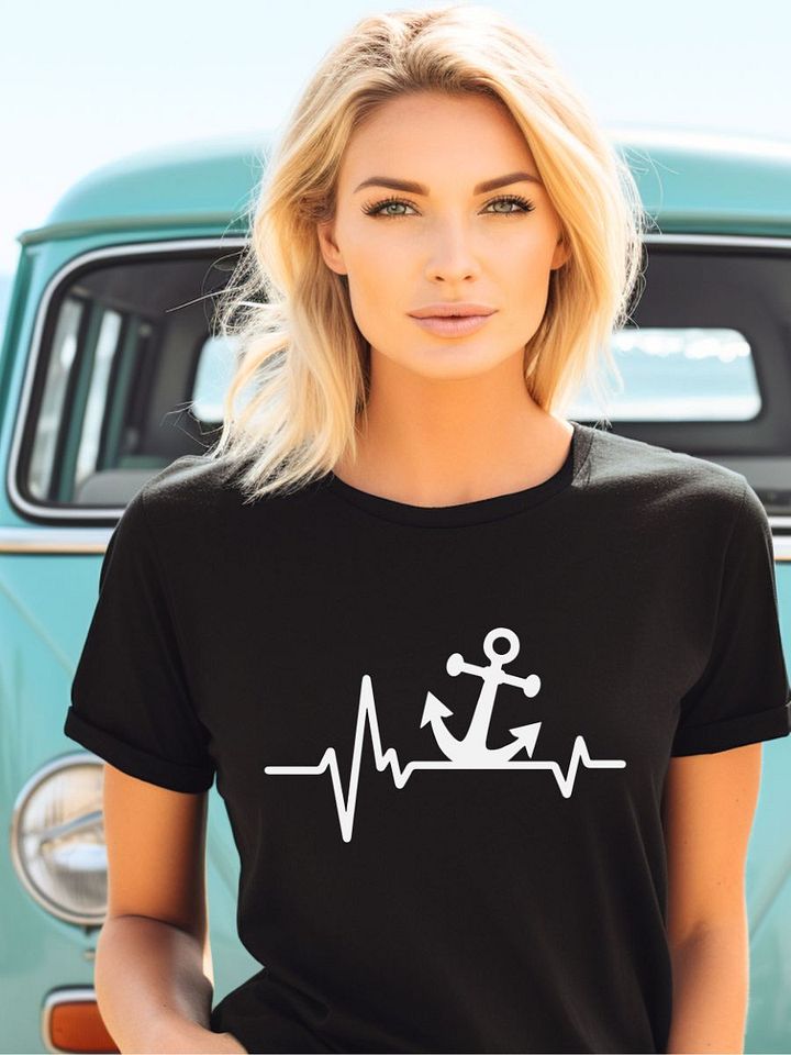 Anchor Heartbeat Gildan 64000 Unisex Tshirt product image (1)