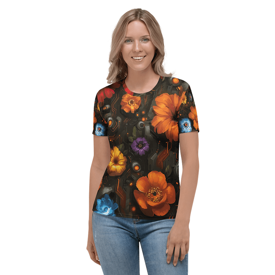Floral Override – Botanical Circuitry T-Shirt product image (1)