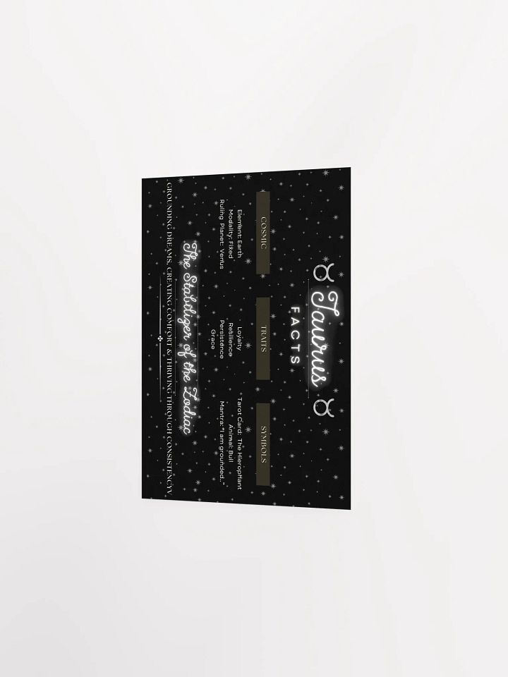 Taurus 2025, Attributes Table, Poster product image (2)