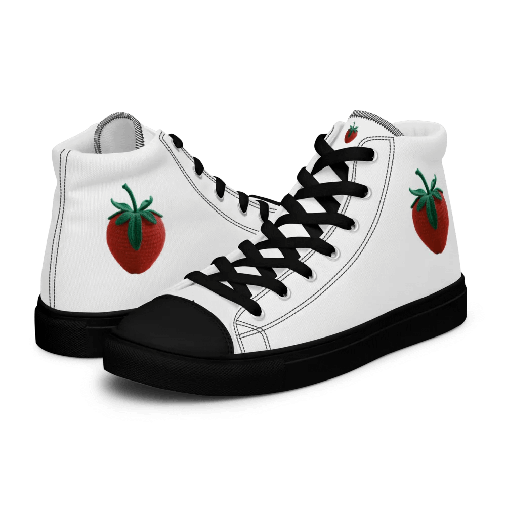 CozyAvocado Women's High Top Canvas Shoes Strawberry #01 product image (10)