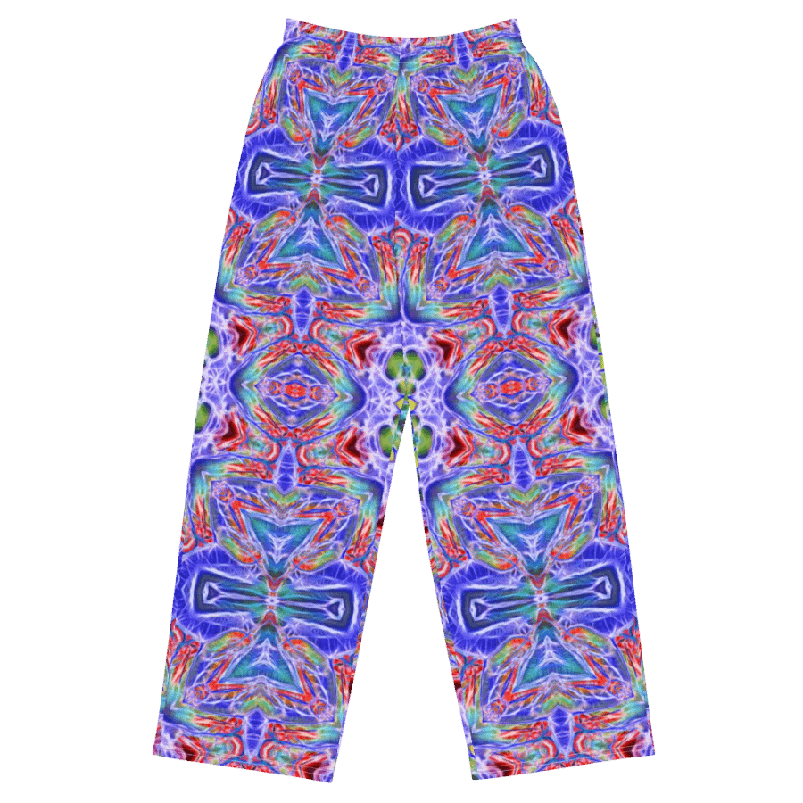 Blue Red Kaleidoscope Wideleg Pants product image (2)