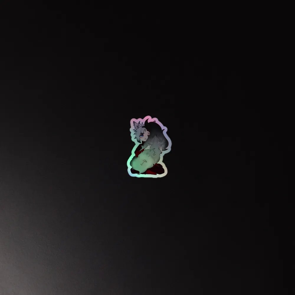 Shy and Fluffy Holographic Sticker Sheet product image (4)
