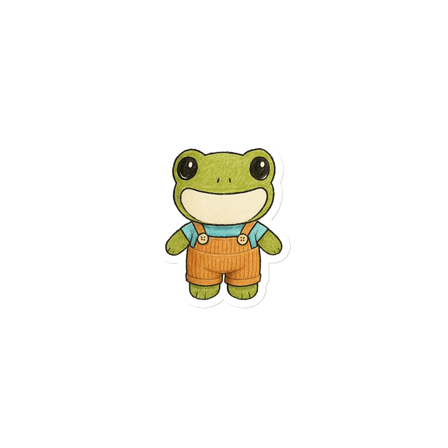 Flapjack in Overalls Die-Cut Magnets product image (1)