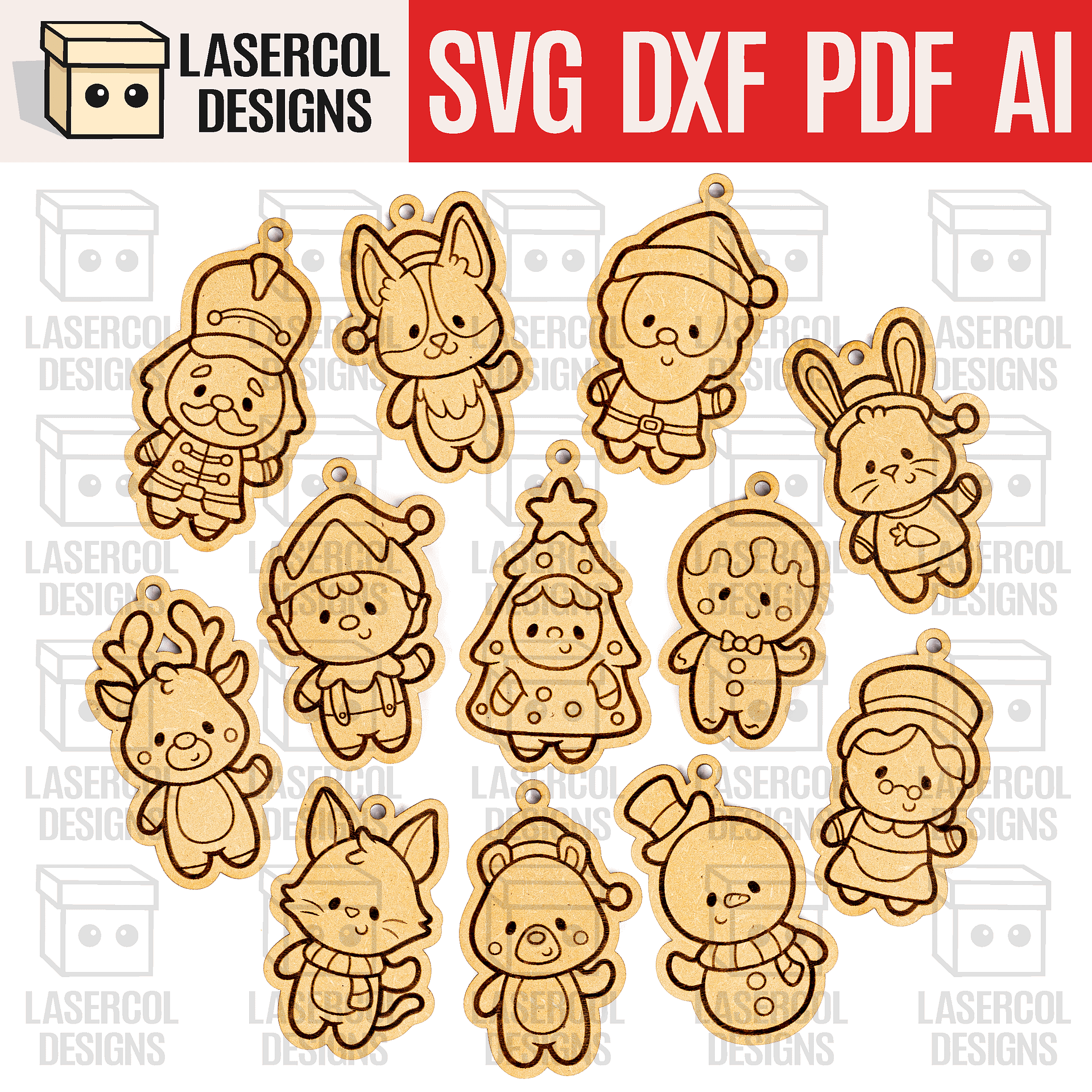 Christmas Ornaments - Laser Cut Files product image (1)