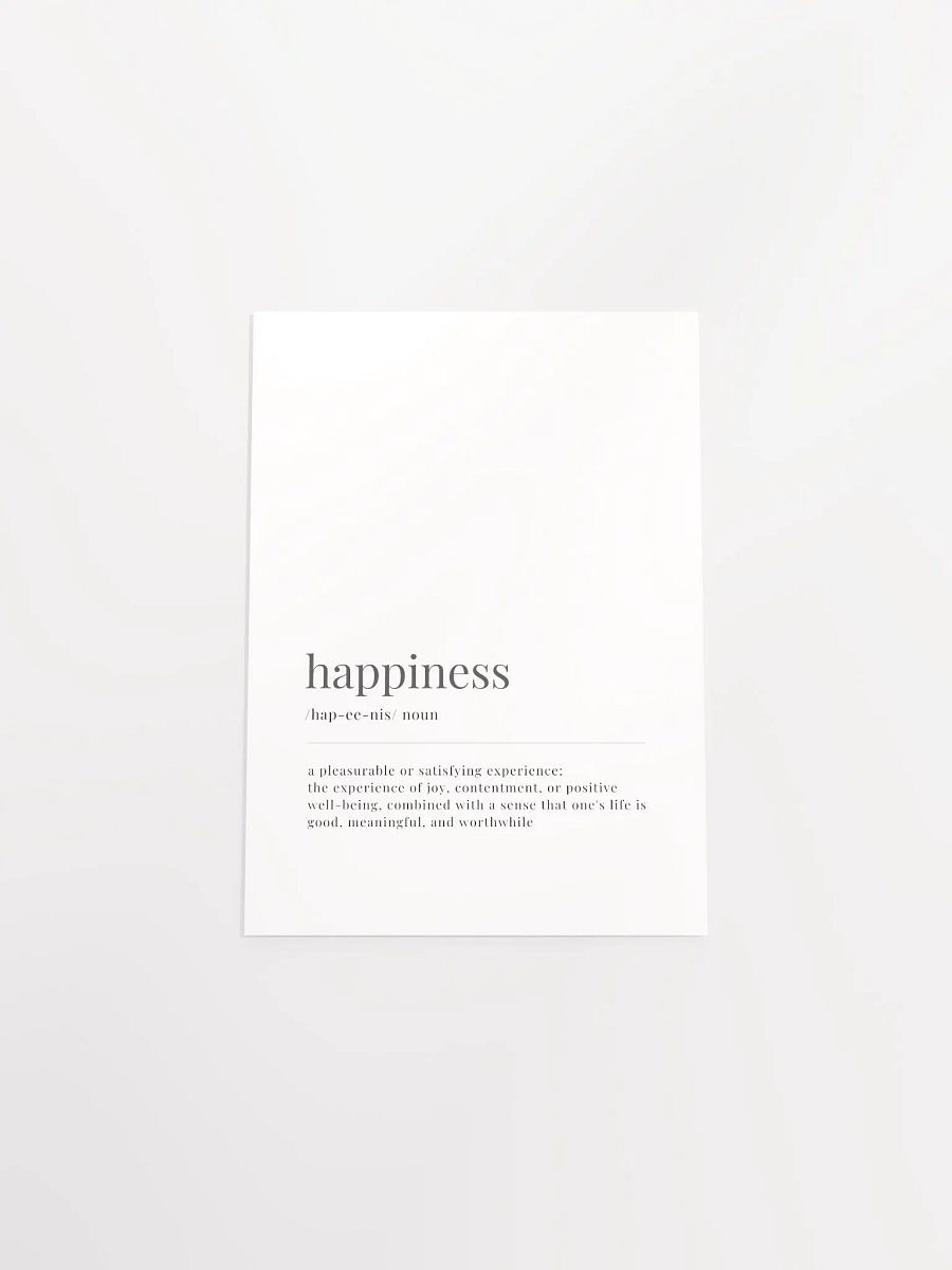 Happiness Definition Poster Print product image (28)