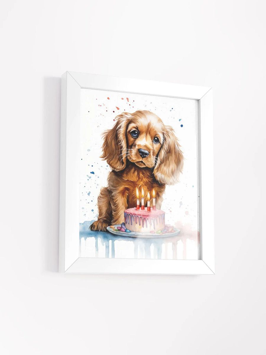 American Cocker Spaniel With Birthday Cake Wall Art product image (50)