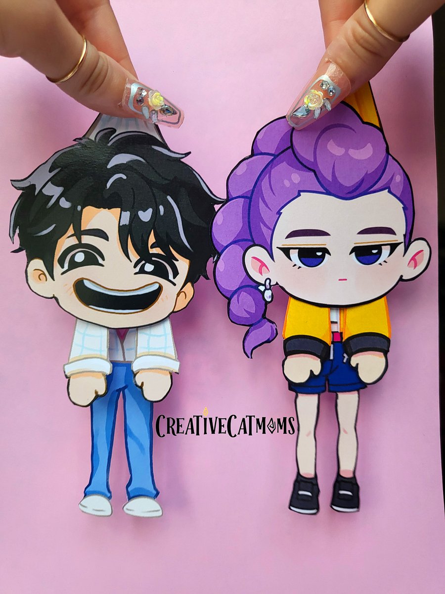 Hanging Paper Girl Doll Template product image (2)
