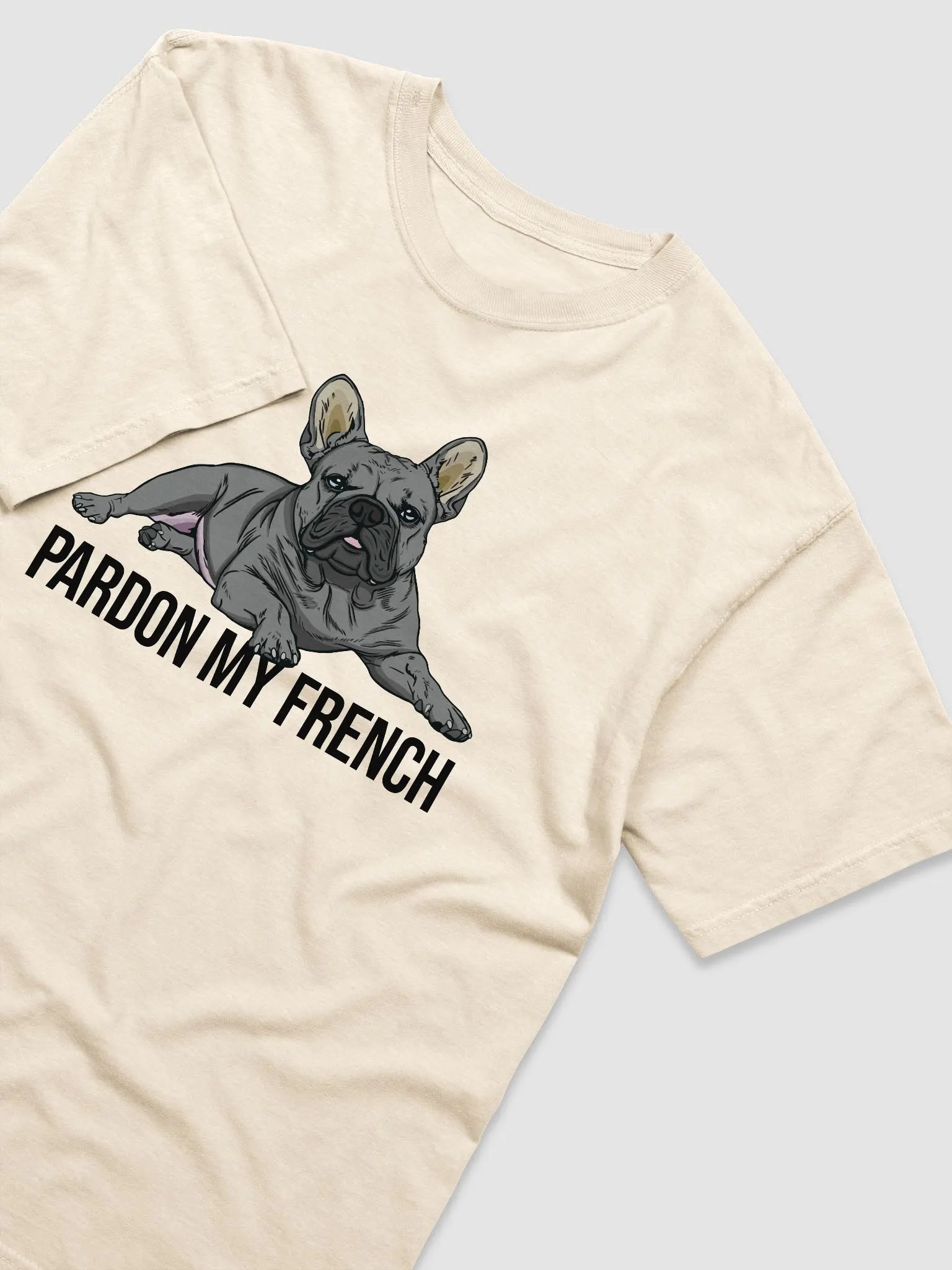Pardon My French T-Shirt of a French Bulldog(Blue) | Funny T-Shirt for Frenchie Owners product image (19)