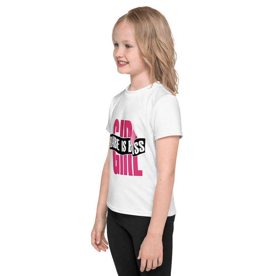 Kids Crew Neck T-Shirt Girl Babe Graphic All-Over Print product image (3)