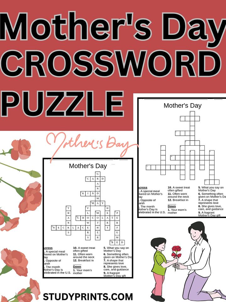 mother's day crossword puzzles product image (1)