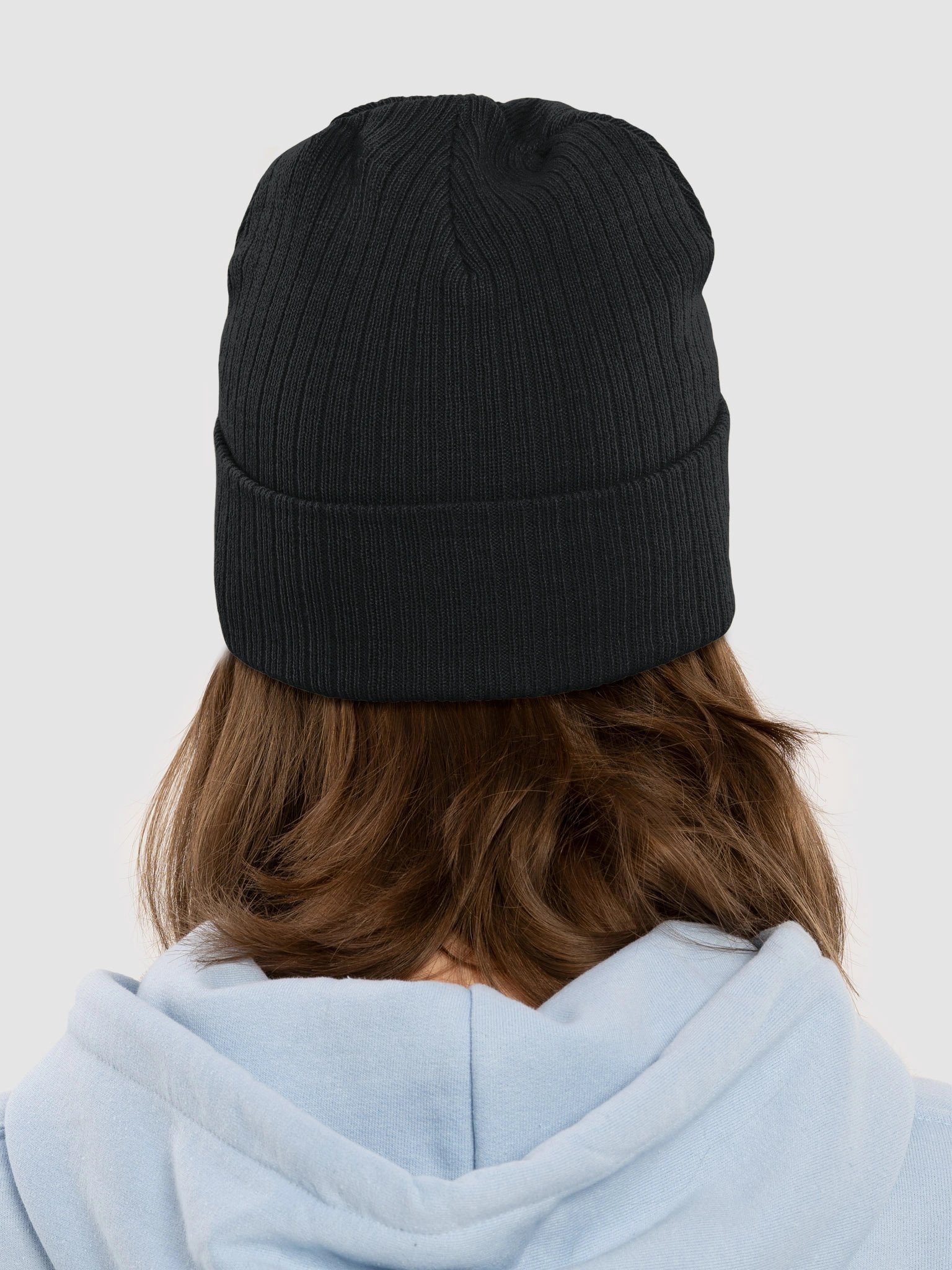 On a Side Quest — GrimFam Beanie #1 - Aval in Black / Grey / Blue product image (5)