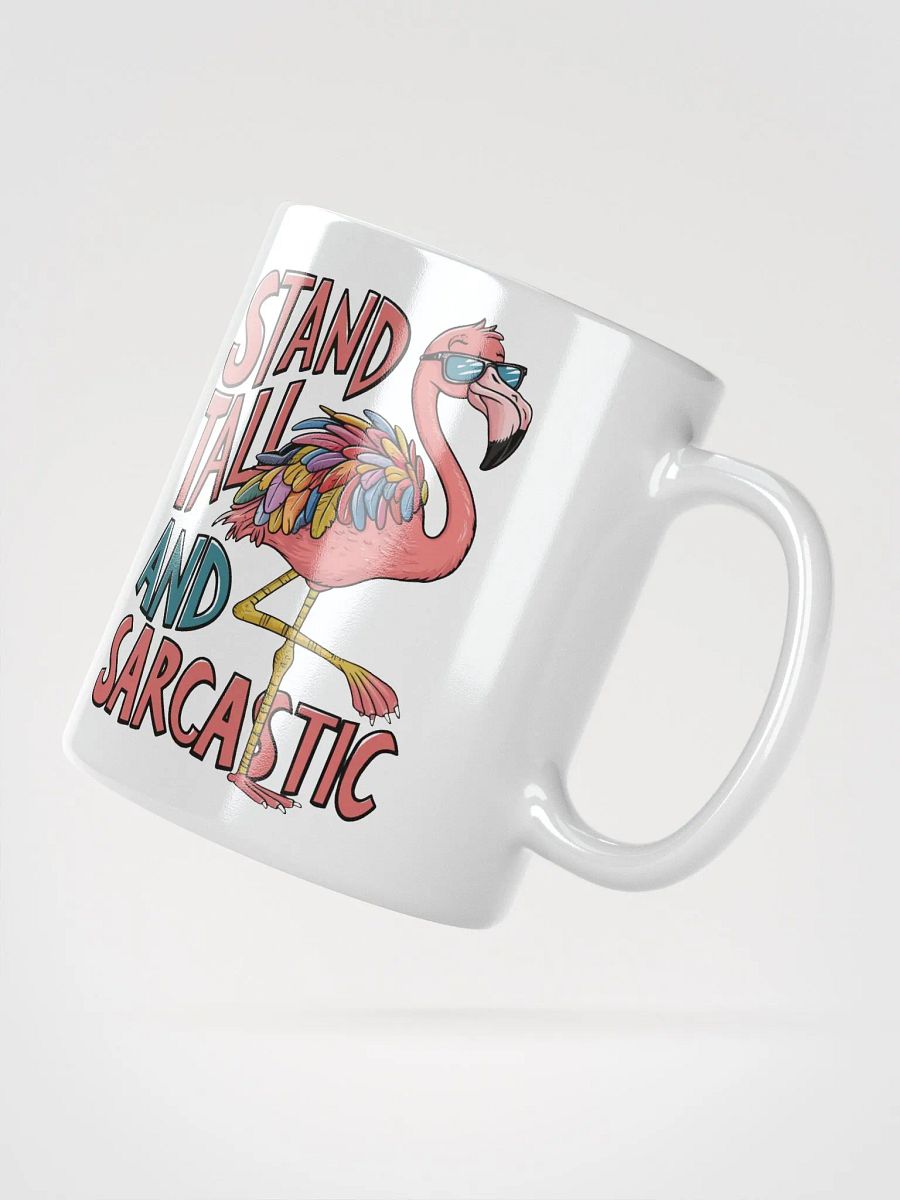 Sarcastic Flamingo White Glossy Mug product image (3)