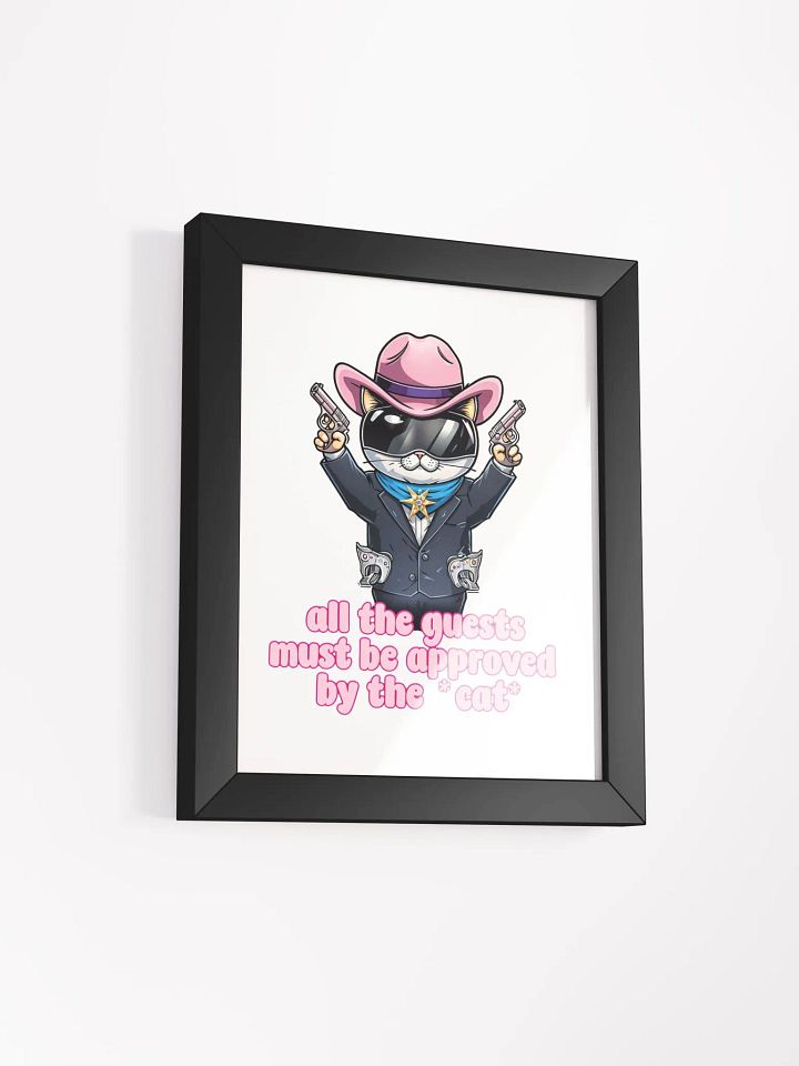 approved by the cat framed poster product image (2)
