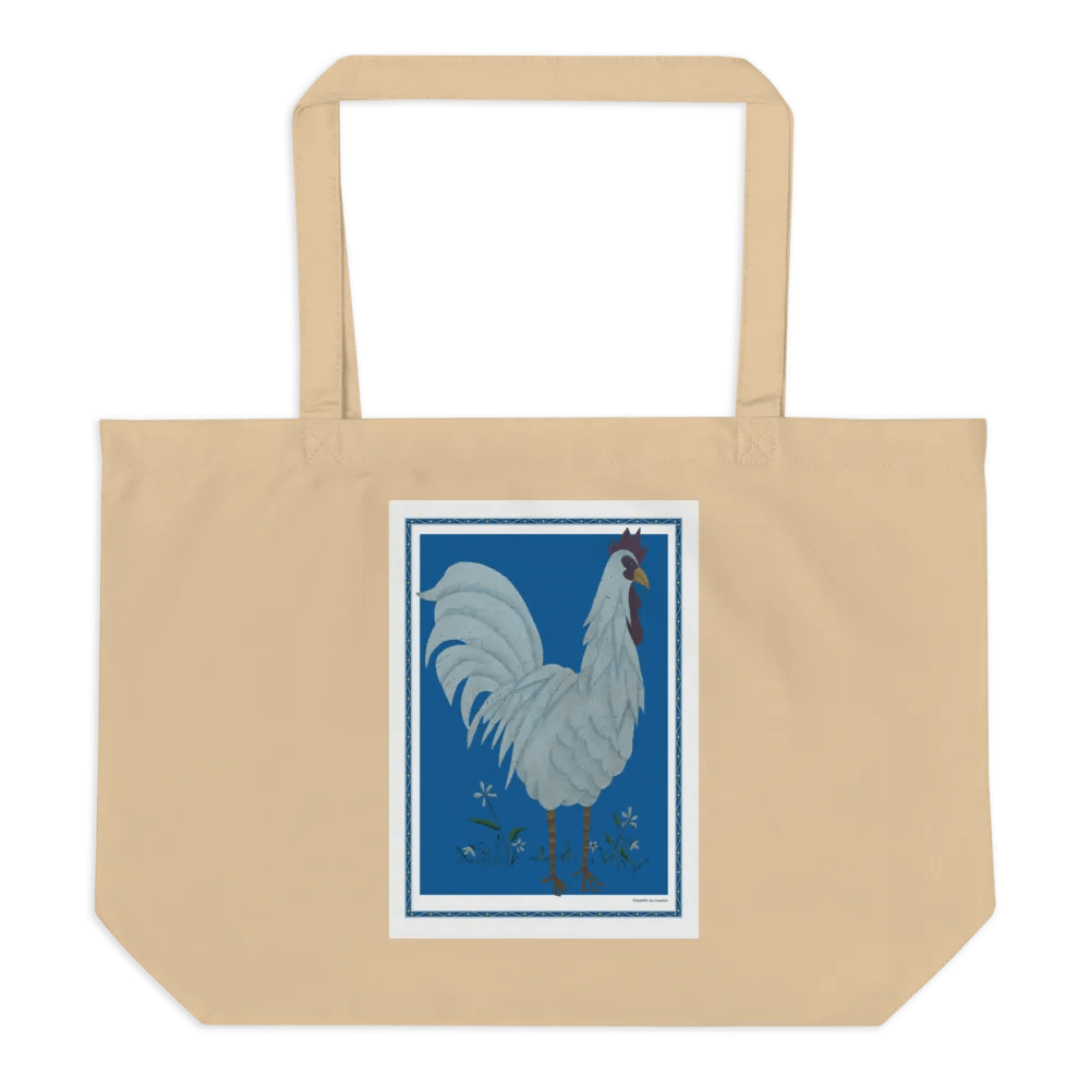 Eco Friendly Tote Bag with Chicken and Blue Background product image (6)