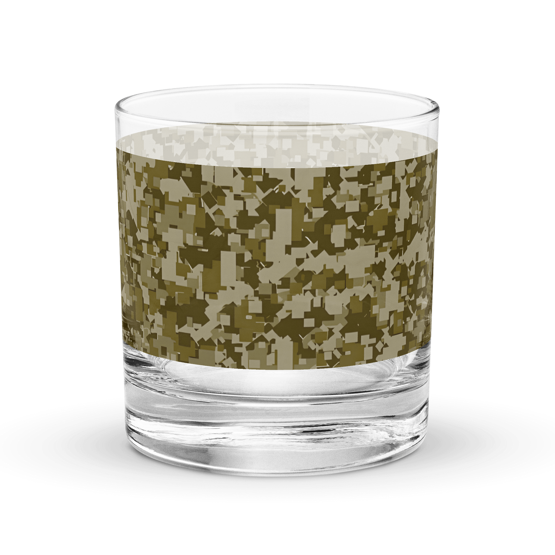 Pixelated Camo Rocks Glass product image (1)
