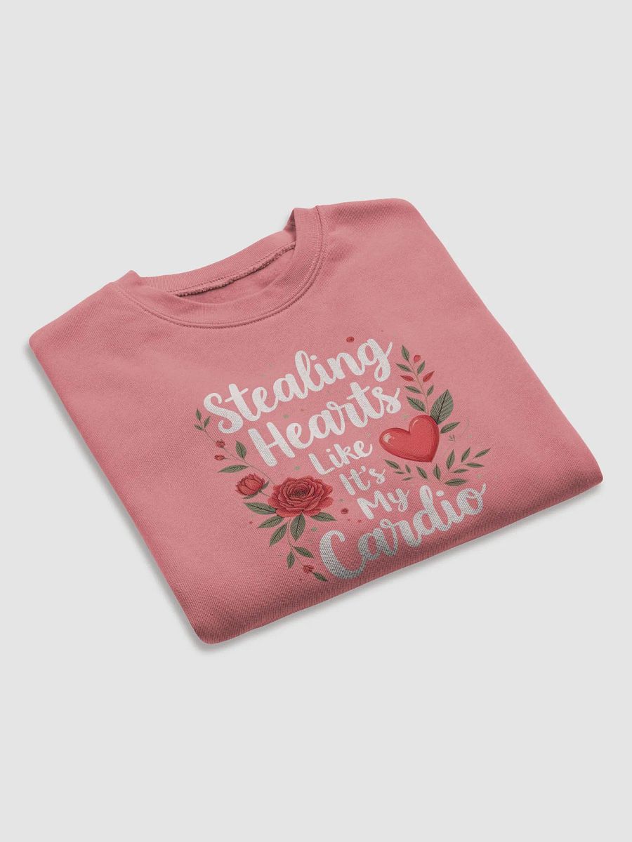 Stealing Hearts Like It's My Cardio' Valentine's Day Crop Sweatshirt product image (28)