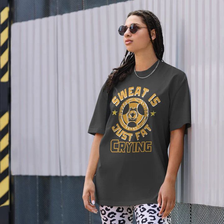Sweat is just fat crying unisex t-shirt product image (2)