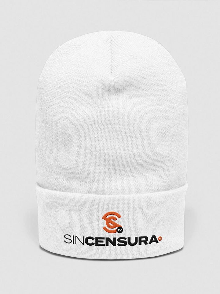 Gorra Beanie Sin Censura TV. Blanca product image (1)