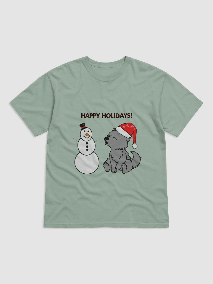Festive Snowman & Wolf Holiday T-Shirt product image (11)