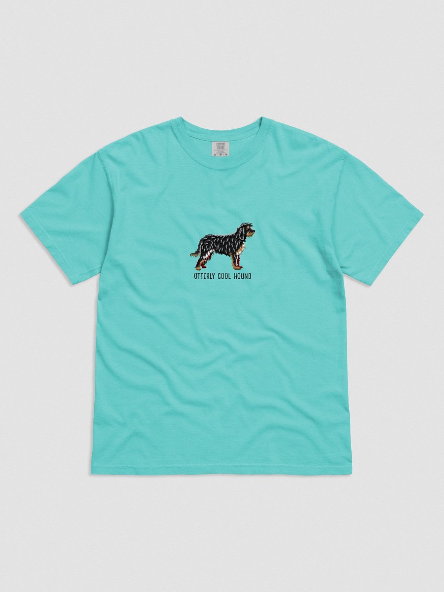Otterly Cool Hound T-Shirt(Embroidered) of an Otterhound(Black & Tan) product image (31)