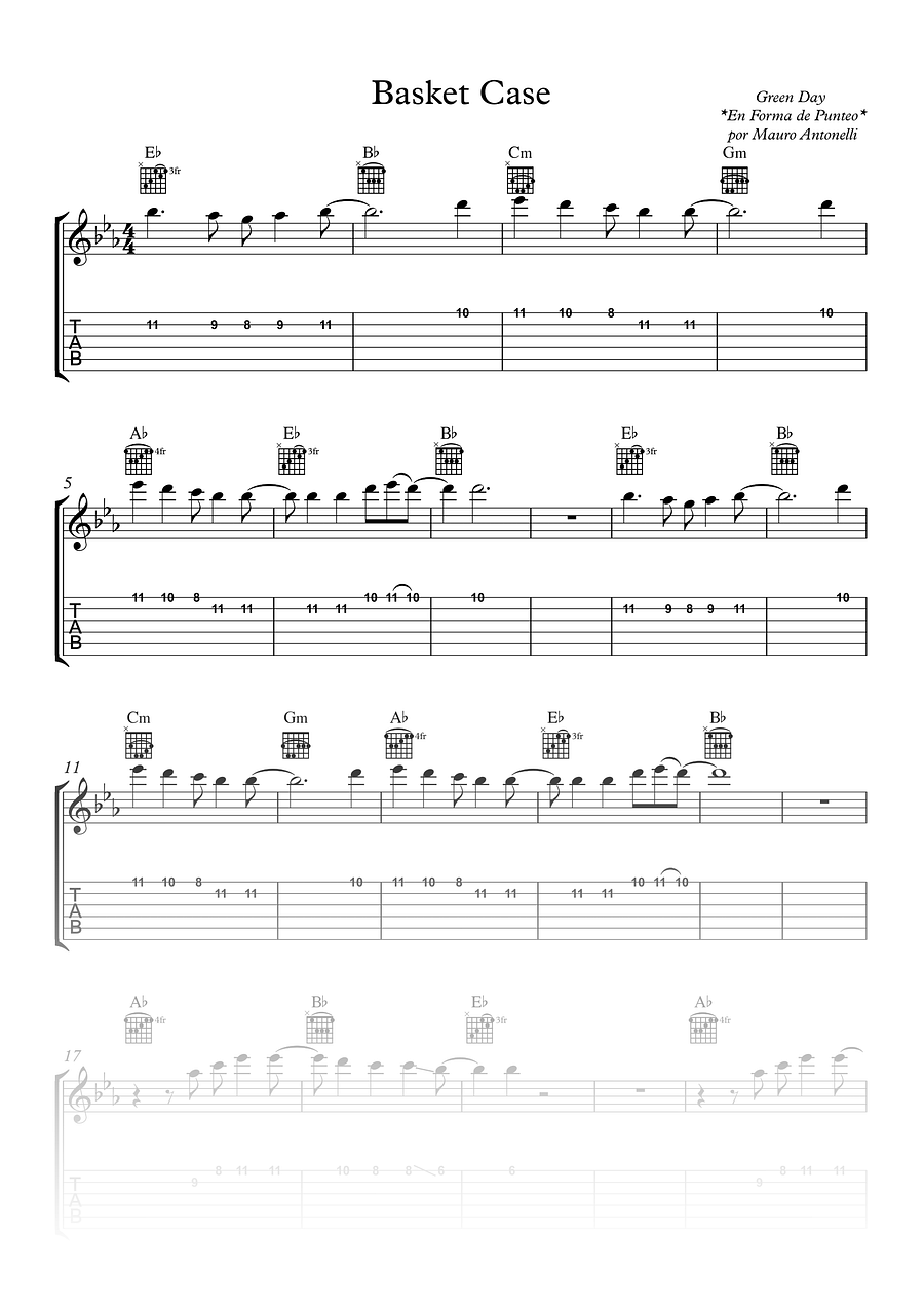 Basket case - Partitura + Tab + Acordes + Pista product image (1)