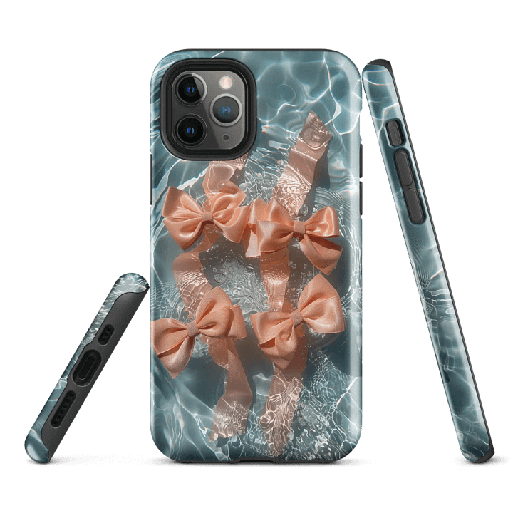 Coquette Peach Bows Beach - Tough Phone Case product image (1)