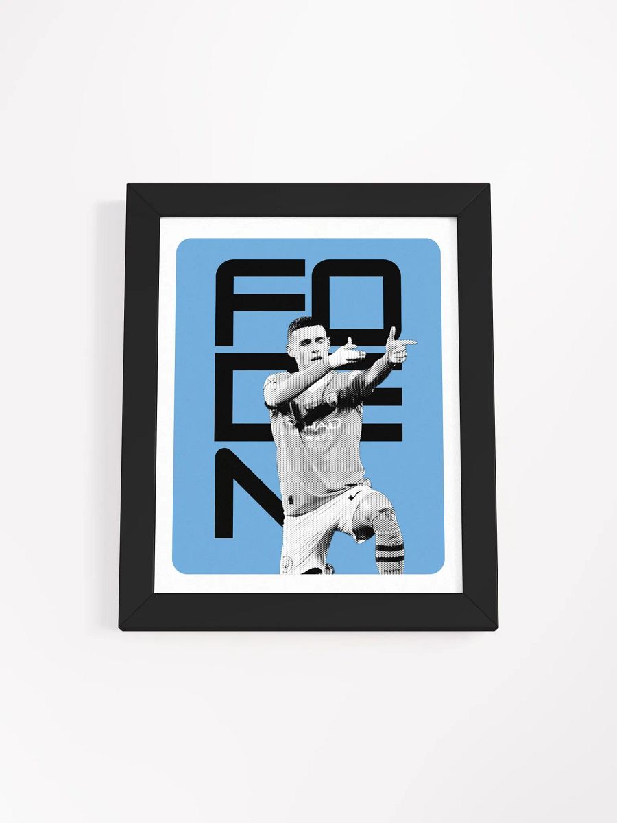 Phil Foden BW Manchester City Name Art Framed Print product image (3)