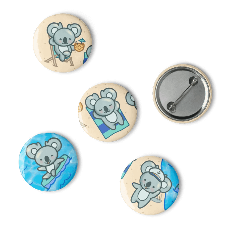 Eat Sleep Cruise Repeat! Beach Koala Pin Set product image (7)