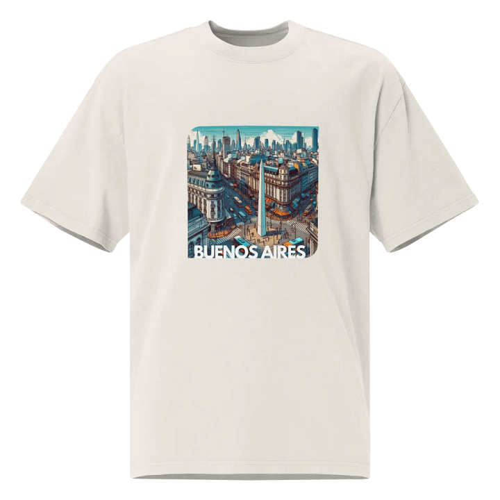 AS Colour Premium Oversized Faded T-Shirt | AI Design Buenos Aires city product image (1)