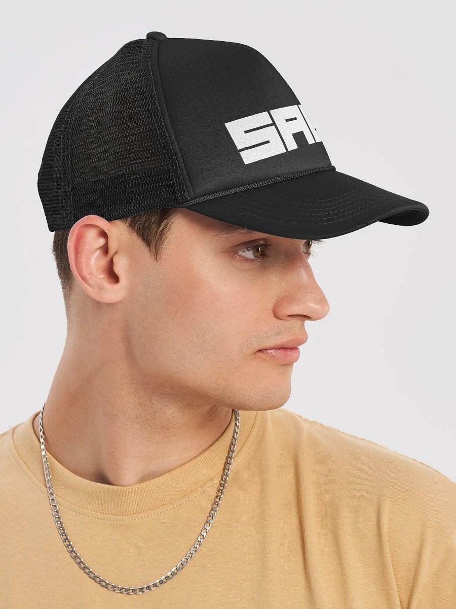 SABR White Logo Unisex Trucker Hat product image (8)