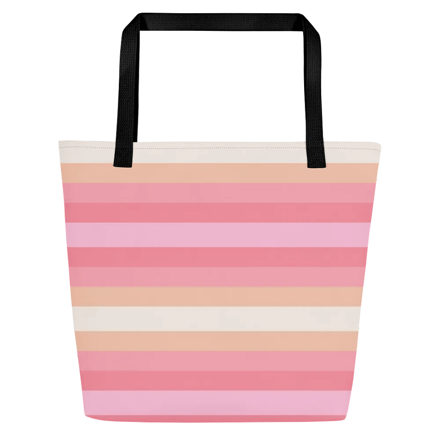 Sunset Stripes Beach Tote Bag with inside Pocket product image (6)