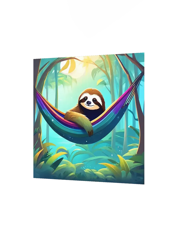 Moonlit Sloth Hammock Poster product image (7)