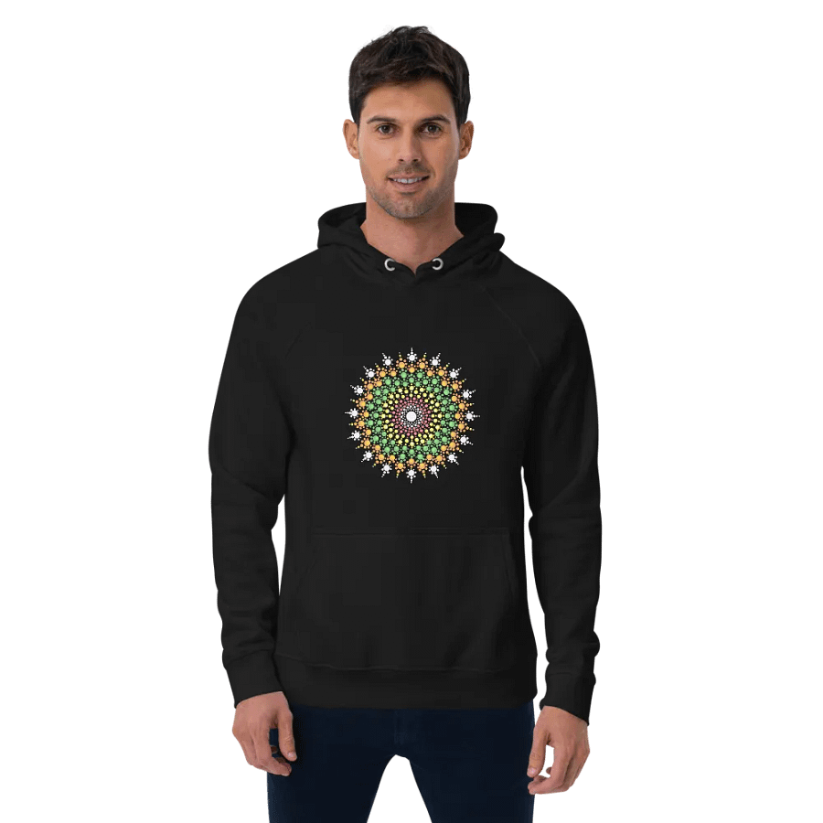 Pastel Dot Mandala Unisex Eco Hoodie product image (8)