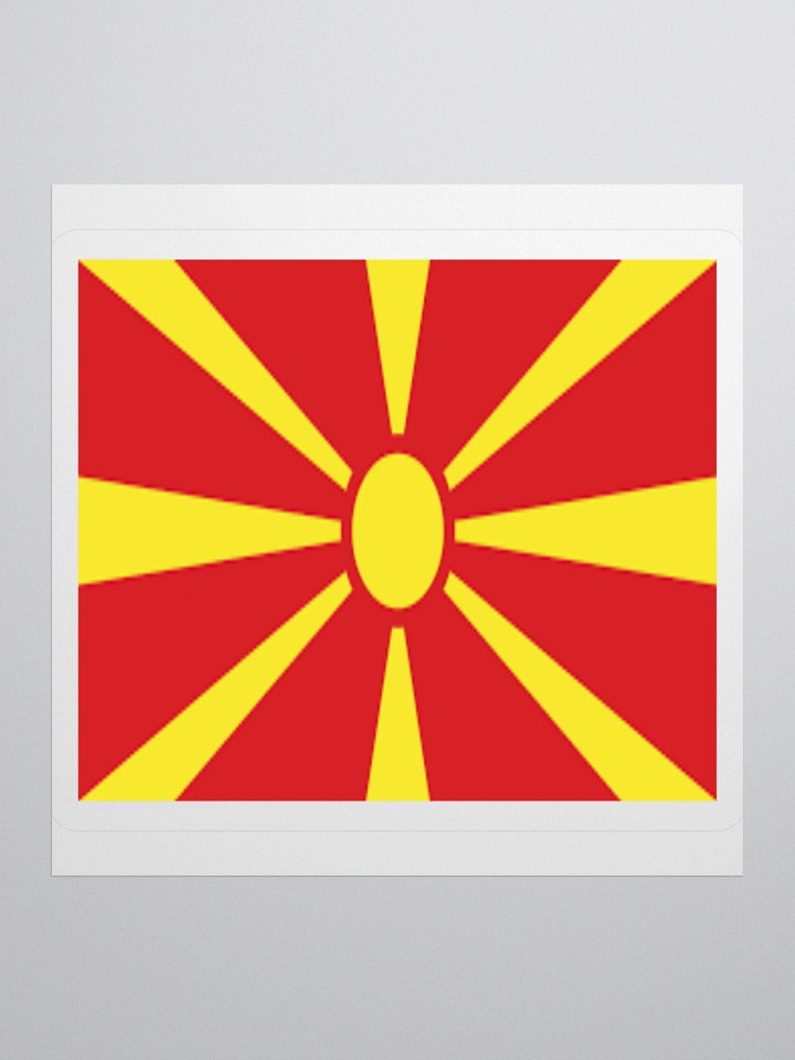 Exclusive North Macedonia Flag Kiss-Cut Stickers - High-Quality Vinyl, Multiple Sizes product image (3)