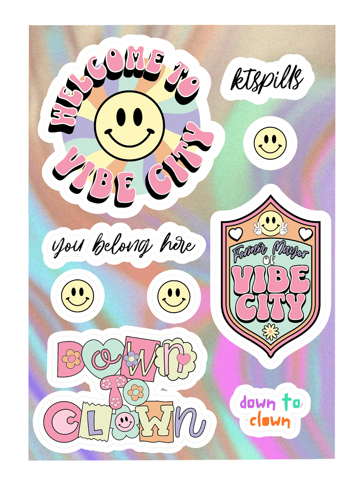 Smiley Vibes Sticker Sheet product image (1)