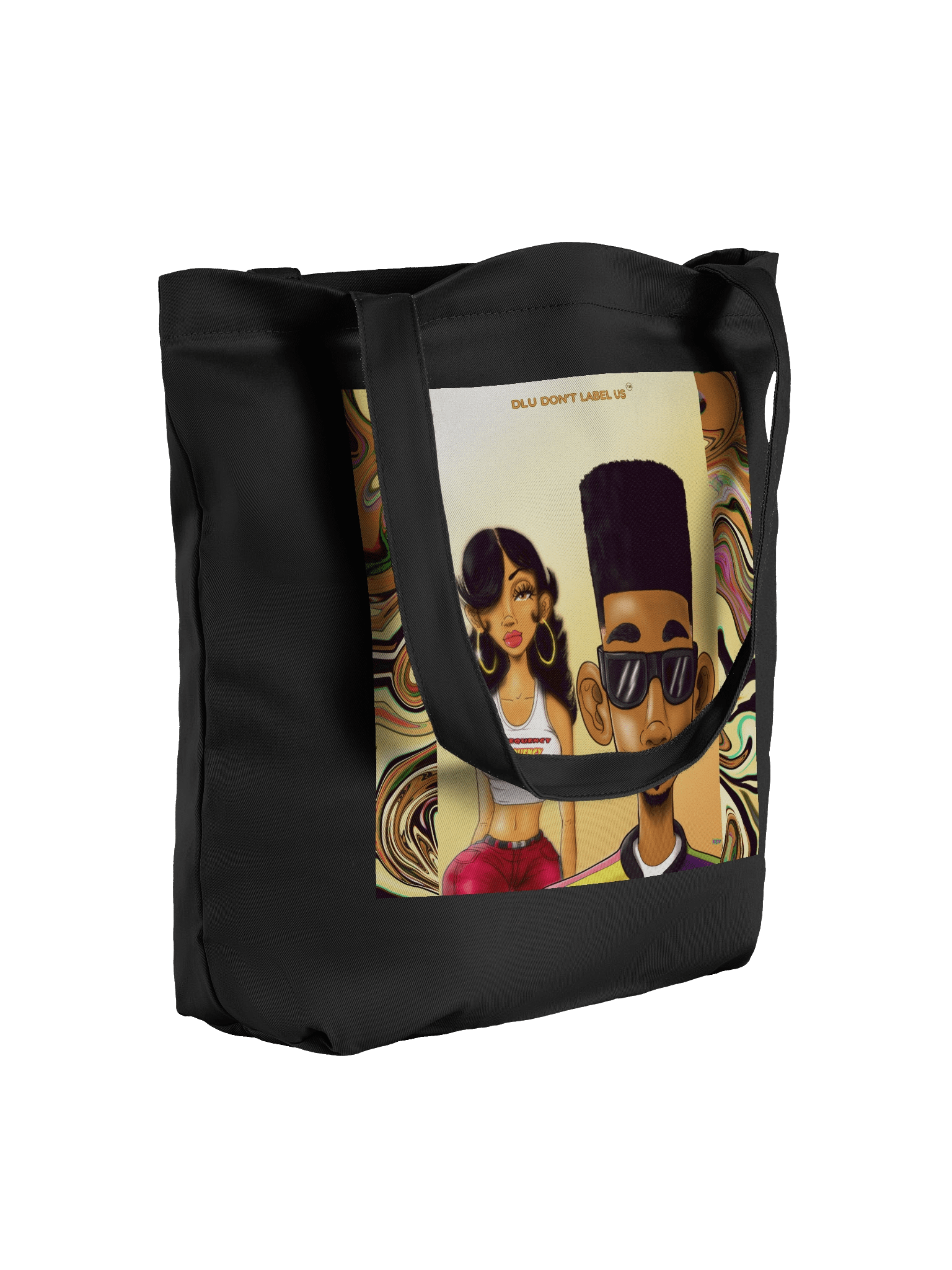 DLU DON’T LABEL US™ Frequency Swirl Eco Tote Bag product image (8)