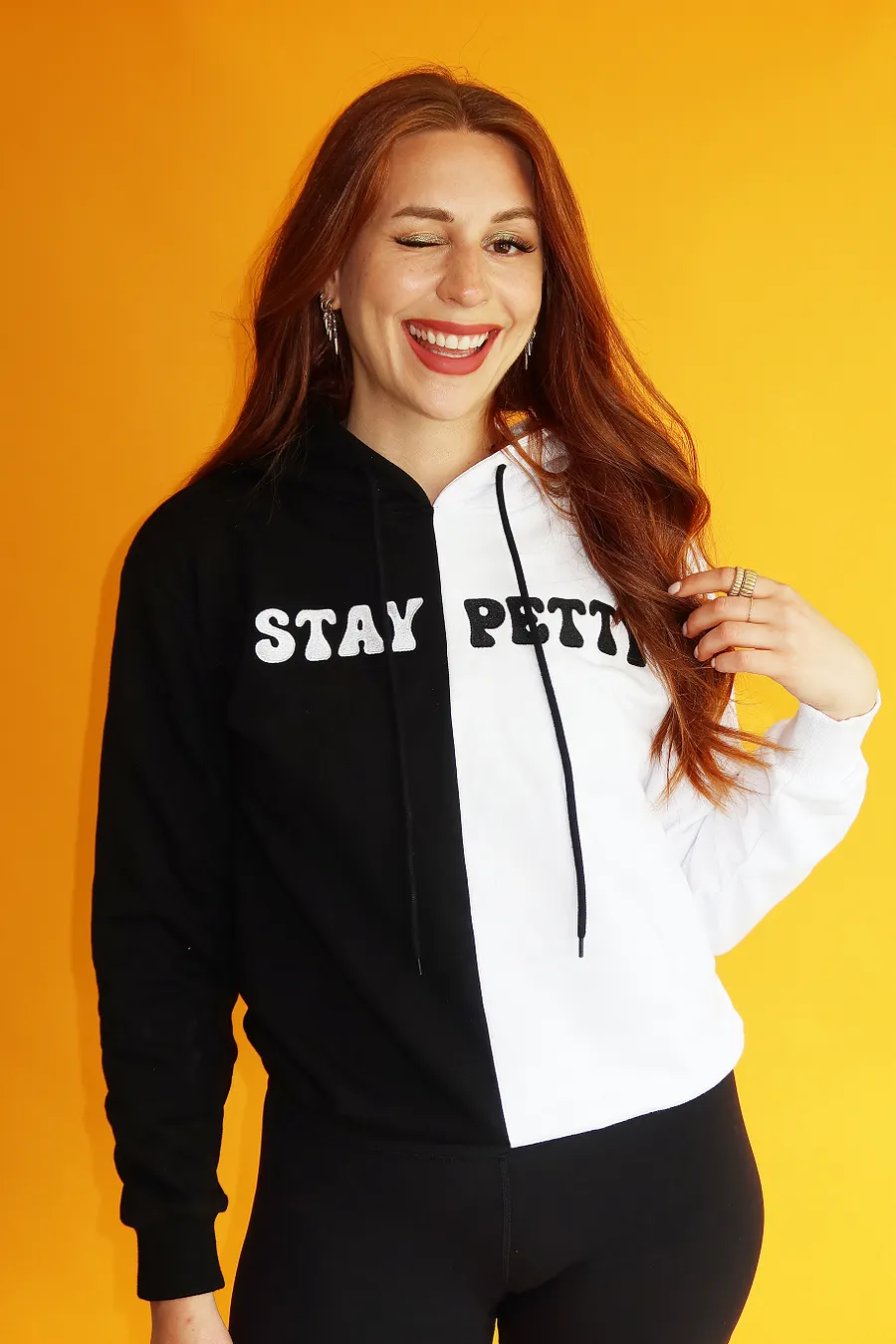 Stay Petty Color Block Hoodie Charlotte Dobre