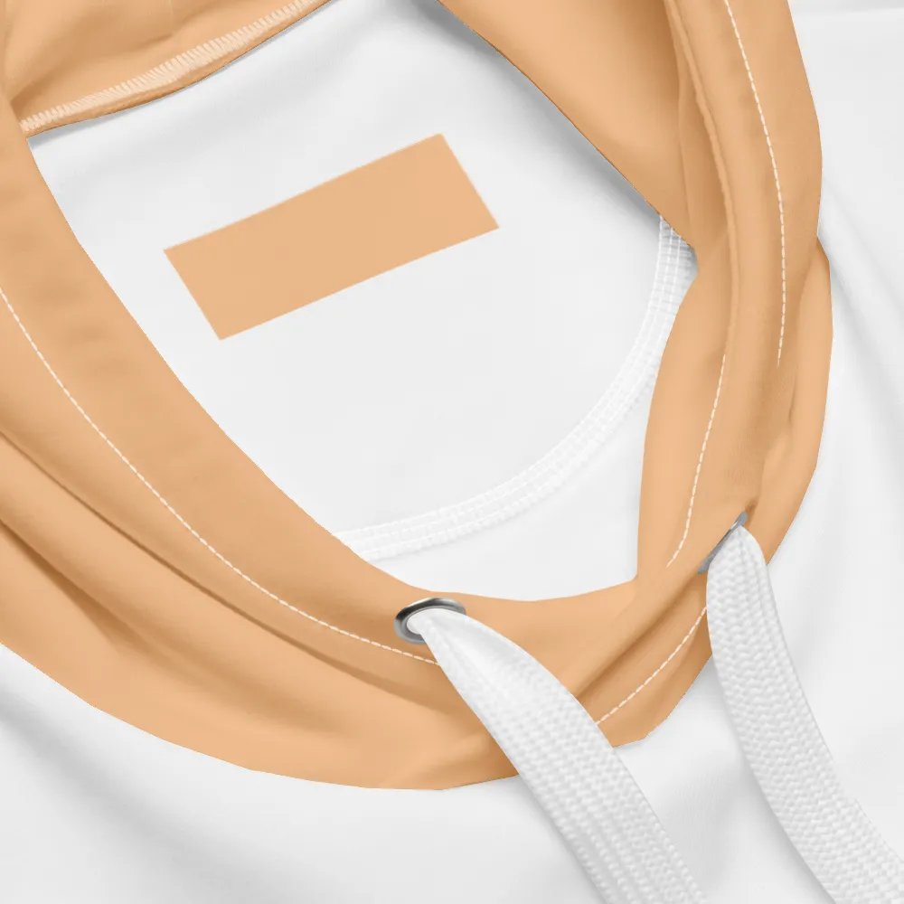 hoodie toasted peach and white product image (6)