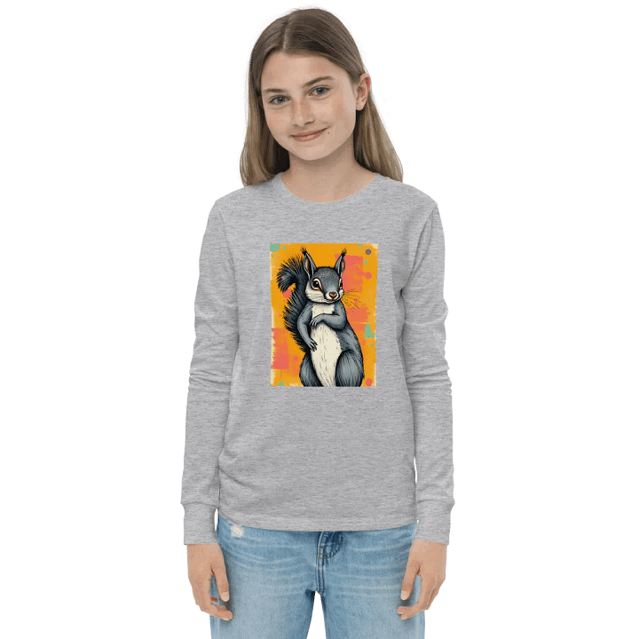 Whimsical Squirrel Adventure Long Sleeve Tee product image (1)
