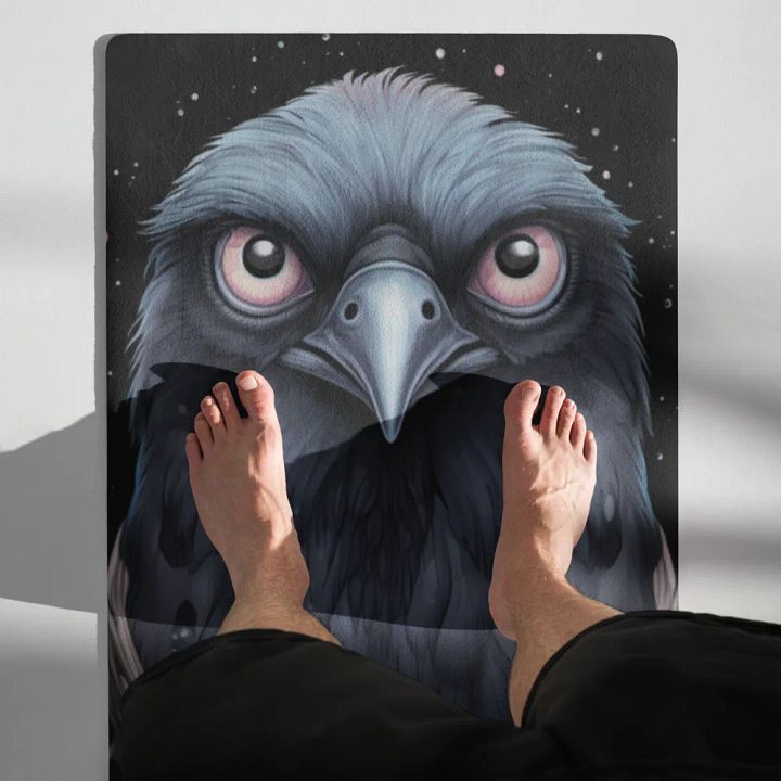 Black Premium Yoga Mat - Featuring Bird Mystery product image (2)