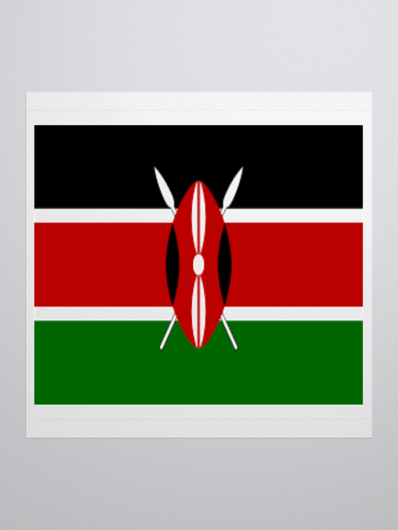 Kenya Flag Sticker | Masai Shield Design | Durable Vinyl | 3 Sizes product image (2)