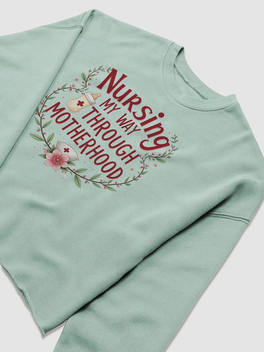 Nursing My Way Through Motherhood Crop Sweatshirt product image (14)