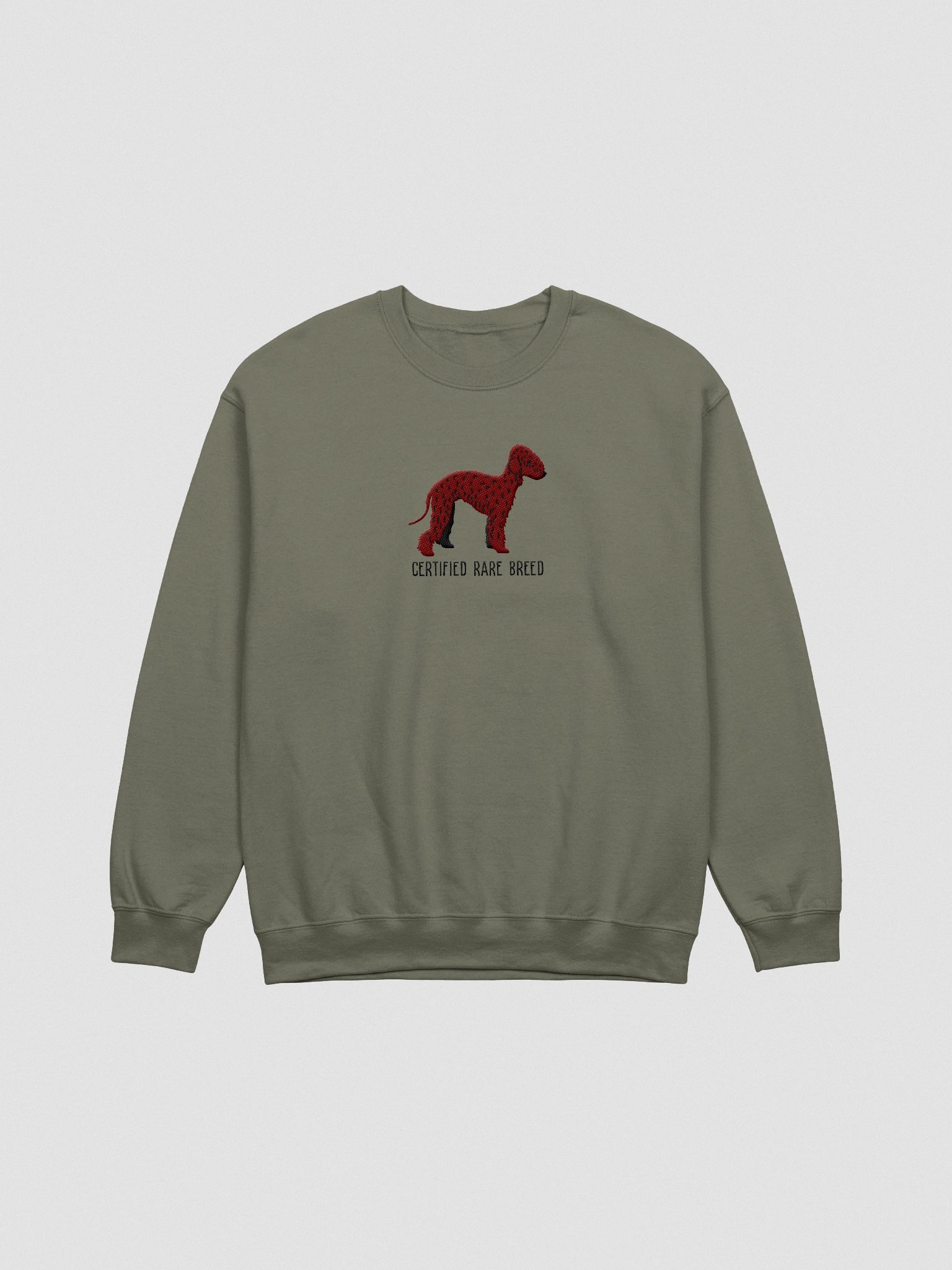 Certified Rare Breed Sweatshirt (Embroidered) of a Bedlington Terrier(Liver) product image (4)