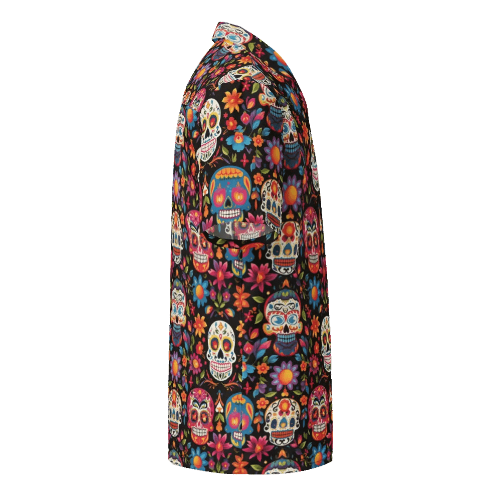 Sugar Skull Pattern-Seamless Day of the Dead Hawaiian Shirt product image (4)