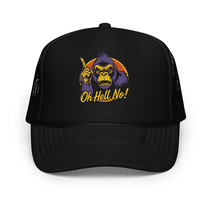 Oh Hell No Funny Purple Color Design Trucker Hat product image (1)