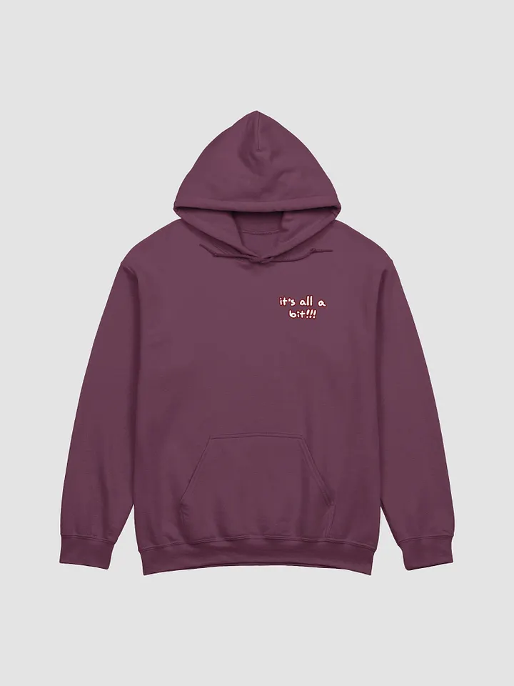 “It’s all a bit!!!” (sm. lined design, #6D1616) classic hoodie product image (44)