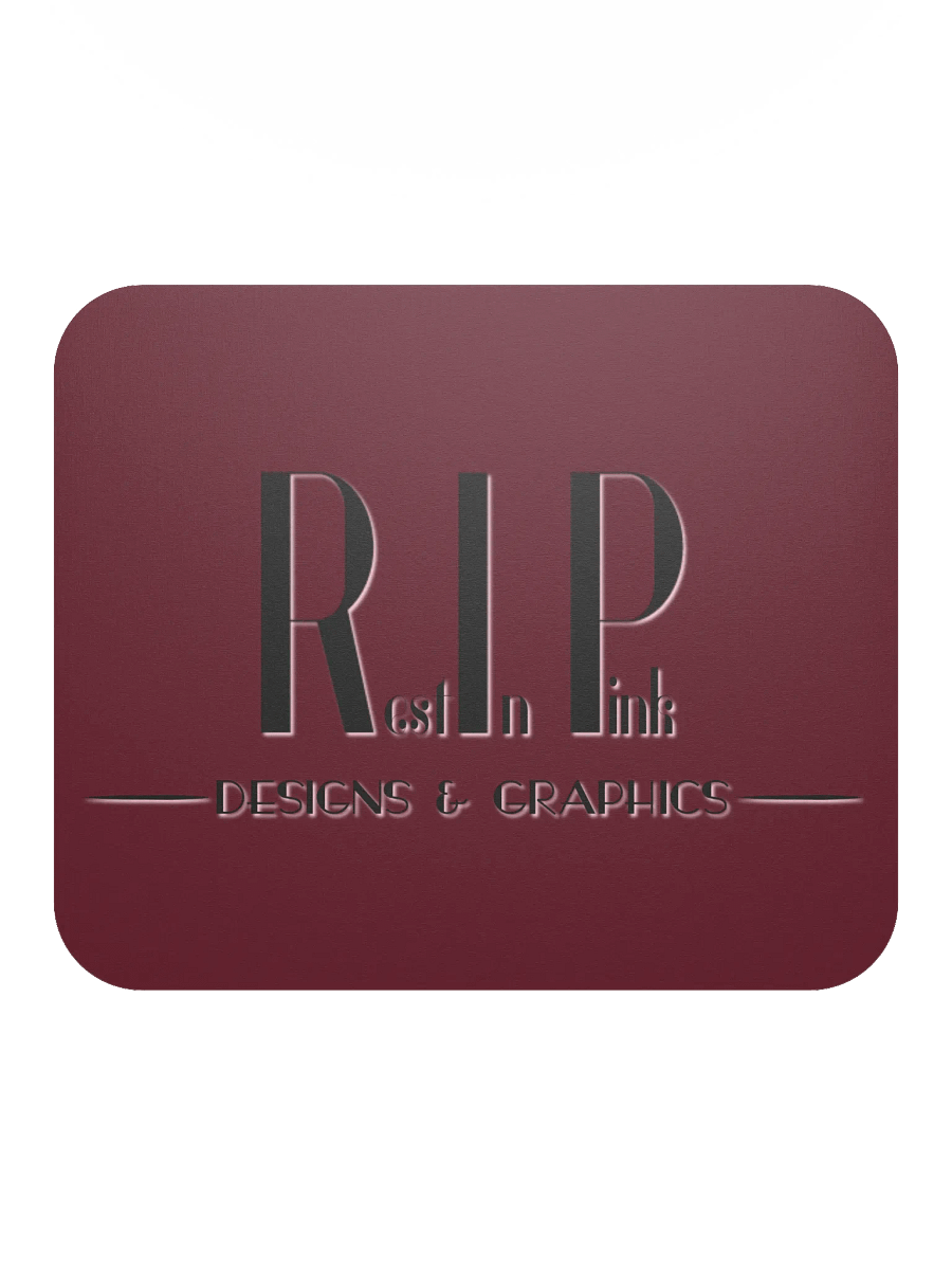 RIP Minimalist Logo Mouse Pad - Red product image (2)